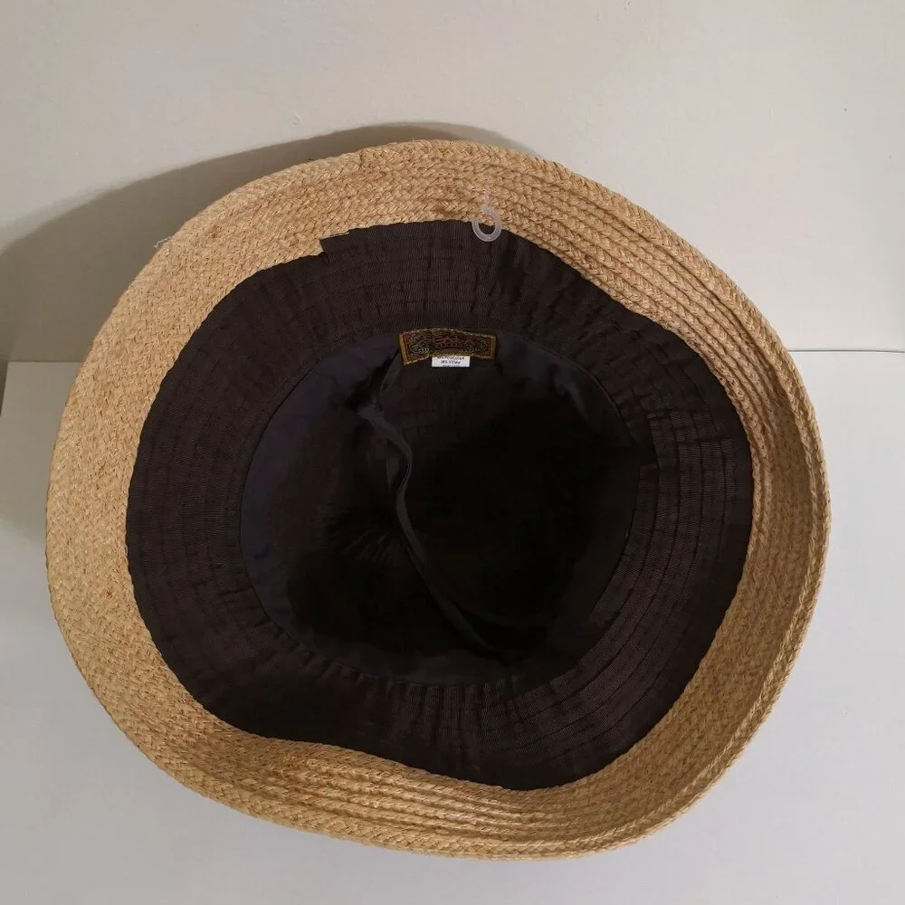 NEW Scala Raffia Summer Hat Brown 4